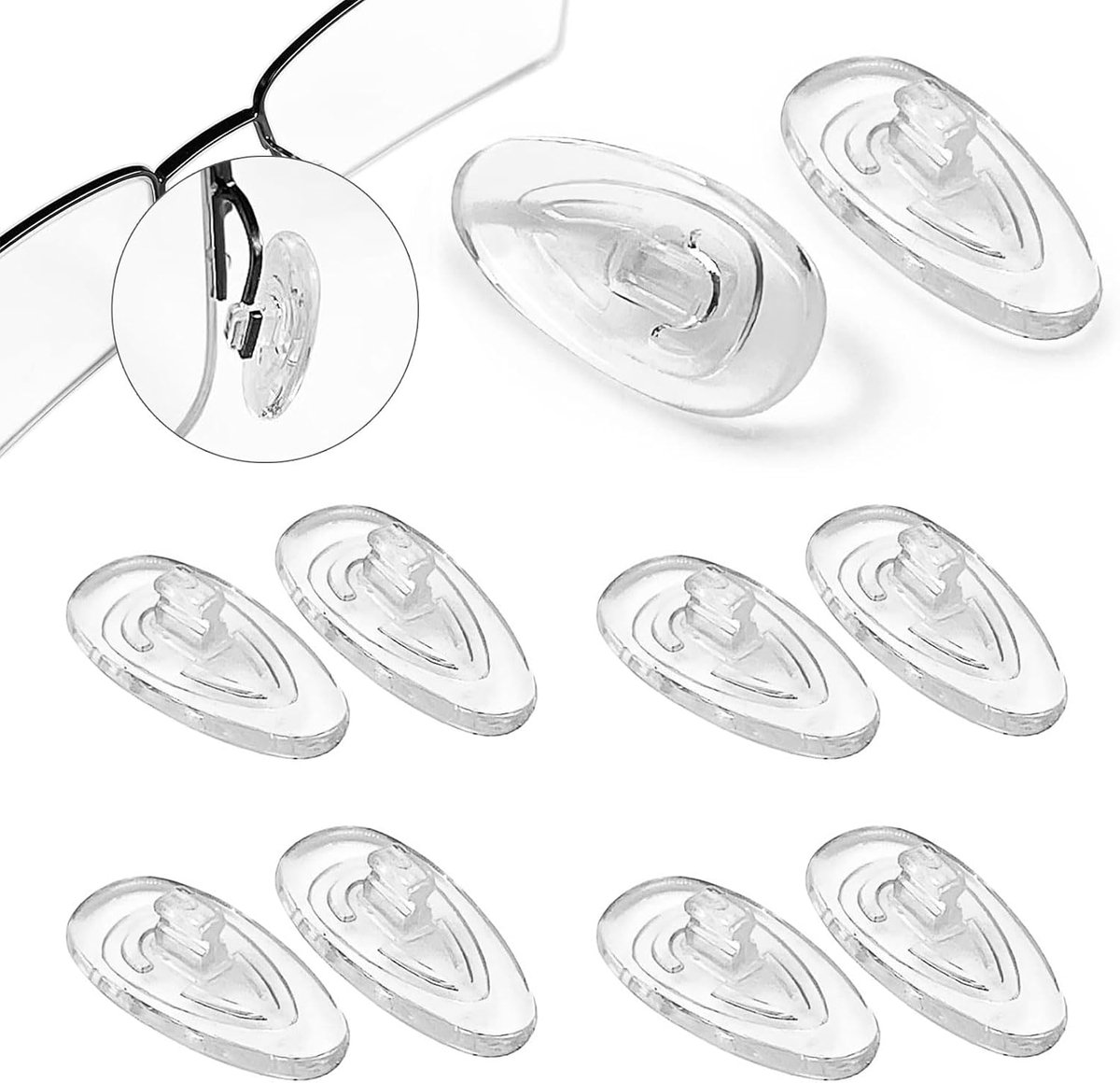 Nose Pads voor Brillen - Zachte Siliconen - Anti-slip Stopper - Vermindert Neusdruk - SnelShoppen