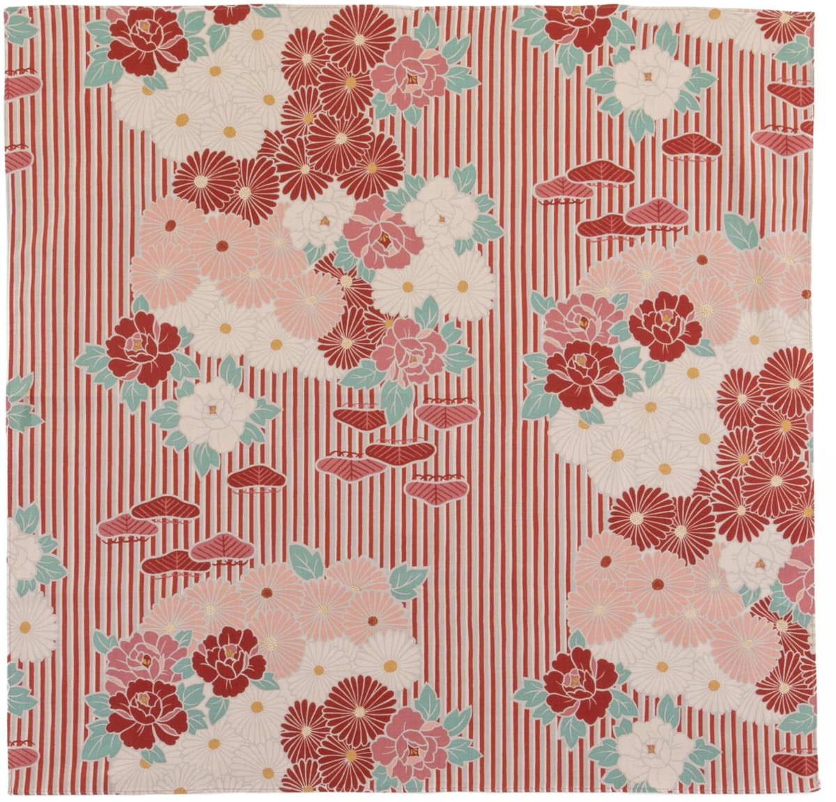 Omgoods - Furoshiki Wikkeldoek met Retro Bloemen, 100 cm