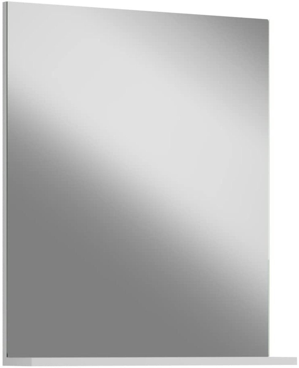 Omgoods - Wandspiegel met Plank, 60 x 70 cm in Wit Hout