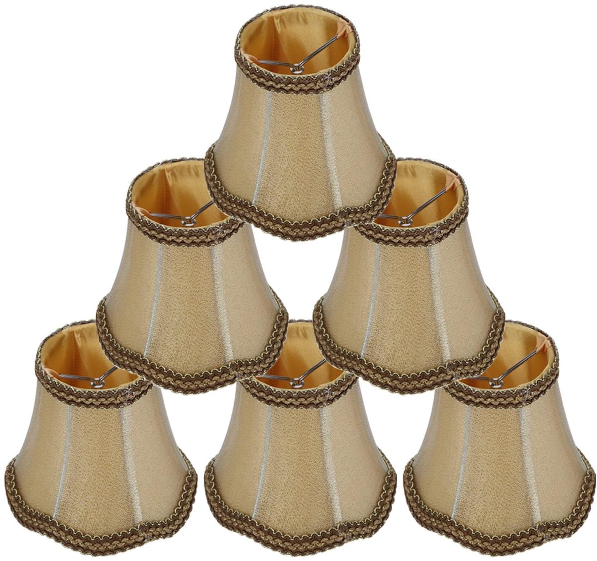 Omgoods - Set van 6 Klem Lampenkappen voor Tafellampen en Wandlampen
