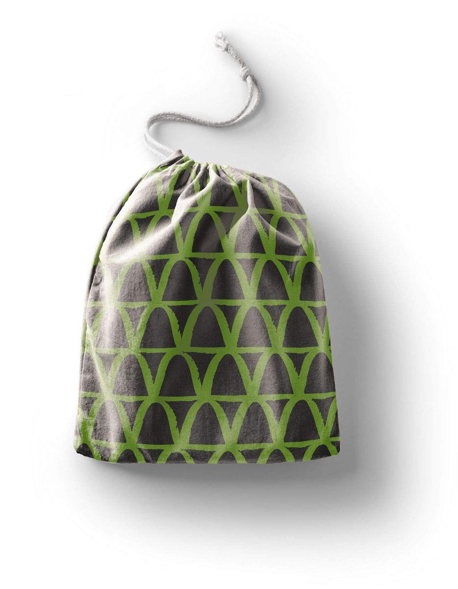 Omgoods - Herbruikbare Katoenen Tas met Trekkoord en Multicolor Ontwerp