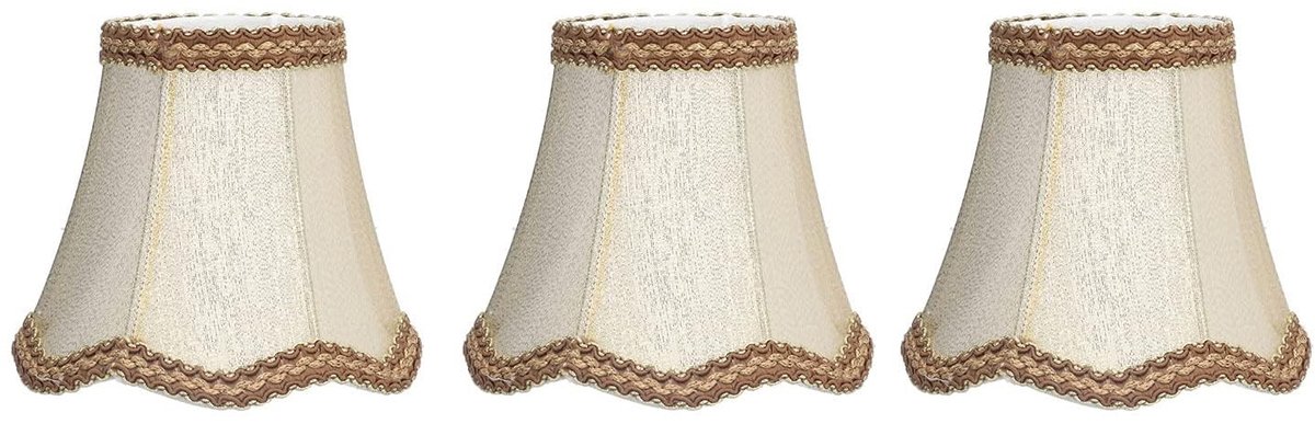 Omgoods - Clip-on Lamp Kleine Lampenkap Set van 3 - Beige Lampenkappen voor Tafellamp en Vloerlamp