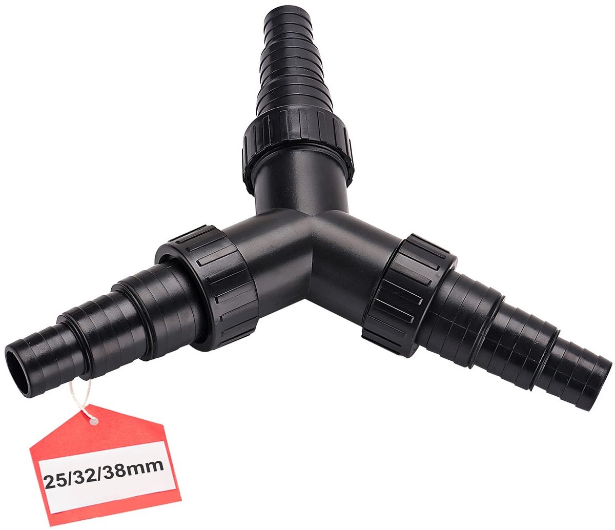 Omgoods - 3-Weg Y-Distributor voor Waterverbinding 25/32/38mm