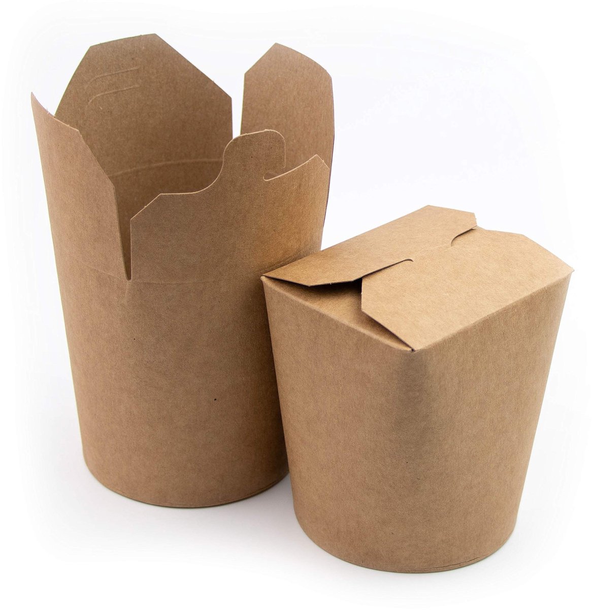Omgoods - Set van 50 Bruine Kartonnen Dozen - Wegwerpvoedselcontainer - 480 ml