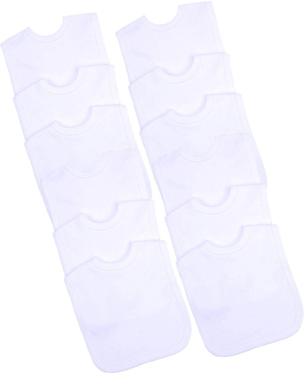 Omgoods - Set van 12 Katoenen Slabbetjes voor Baby's
