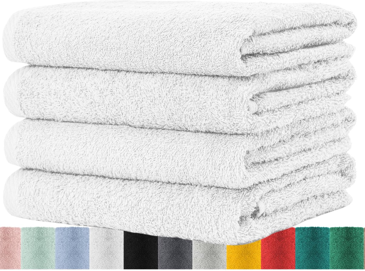 Omgoods- Handdoeken Set van 4 - 50 x 100 cm - 100% Katoen - Badstof - Absorberend - Slijtvast - Öko-Tex Certificering - Badhanddoeken