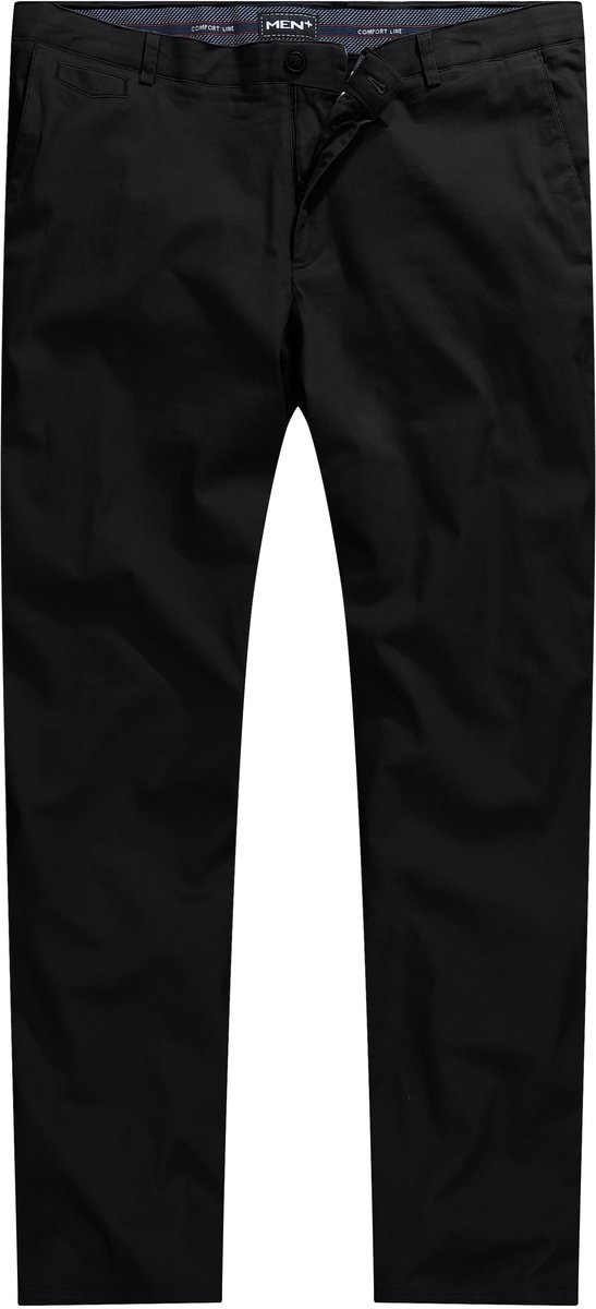 Men Plus - Heren - Chino platte voorkant - Zwart - Maat 35