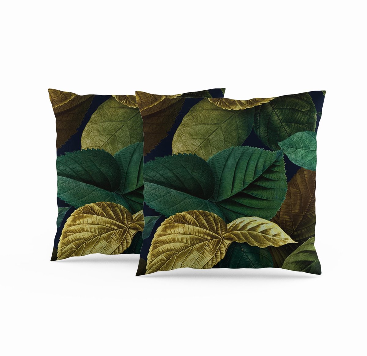 Omgoods - Set van 2 Kussenslopen met Plantenthema voor Moderne Interieurs