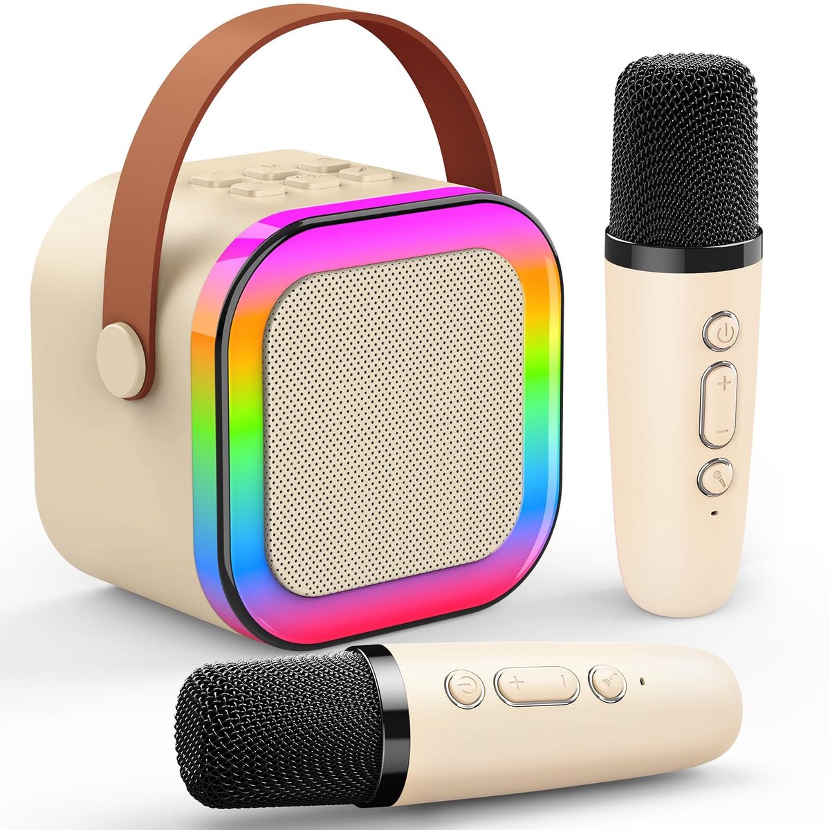 Omgoods - Draagbare Karaoke Machine met 2 Bluetooth Microfoons voor Kinderen