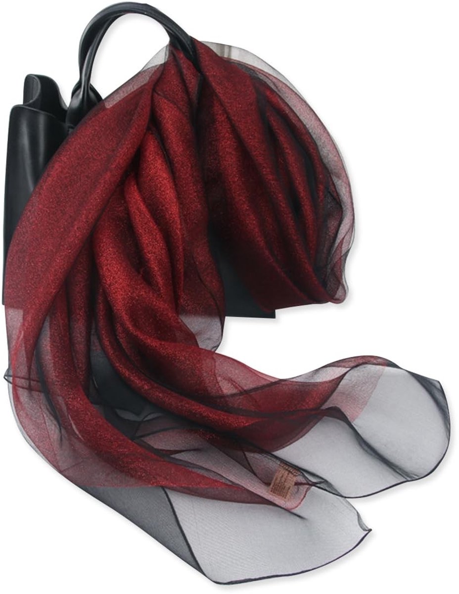 Omgoods - Dubbele Laag Organza Sjaal met Glitters voor Avondkleding