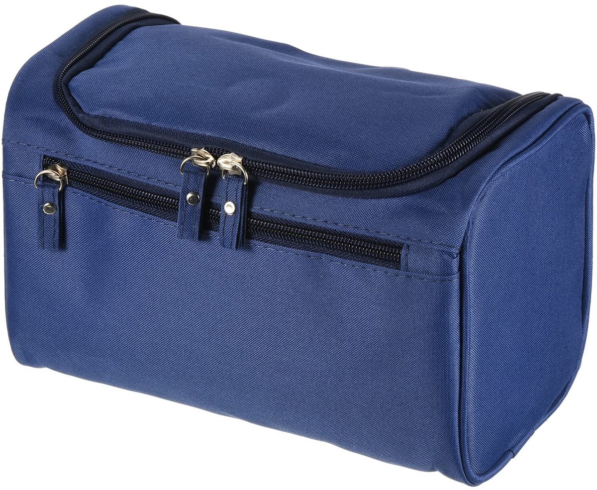 Omgoods - Navy Blauwe Hangende Toilettas - Waterdichte Make-up Organizer met Haak