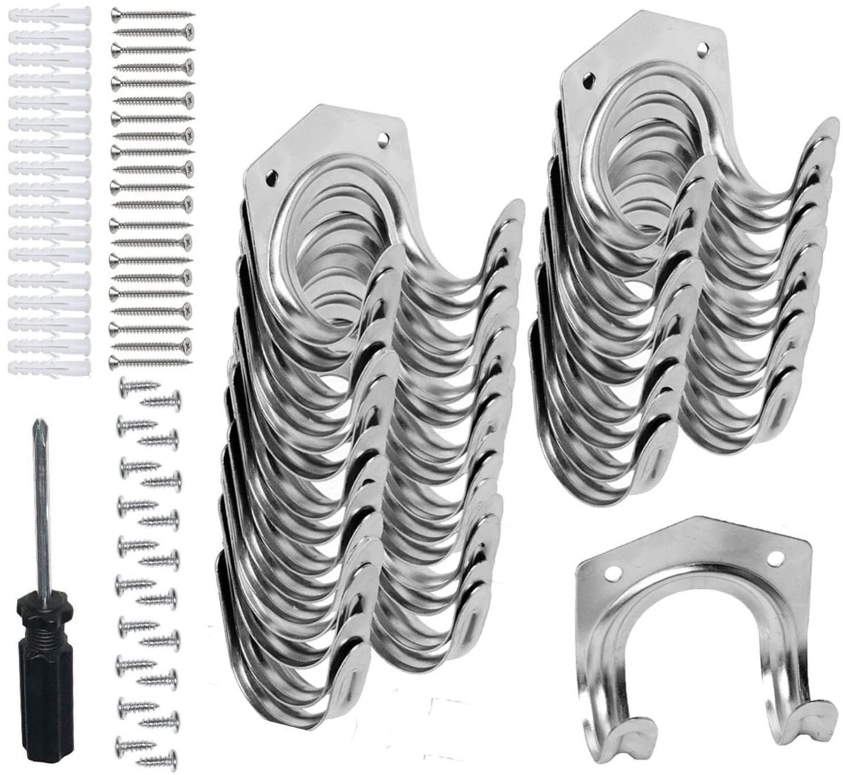Omgoods - Set van 20 Zware Tool Hanger Haken voor Garage en Tuin