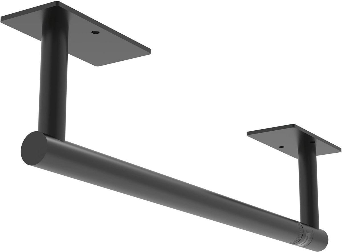Omgoods - Papieren Handdoekhouder RVS Mat Zwart Zelfklevend of Wandmontage