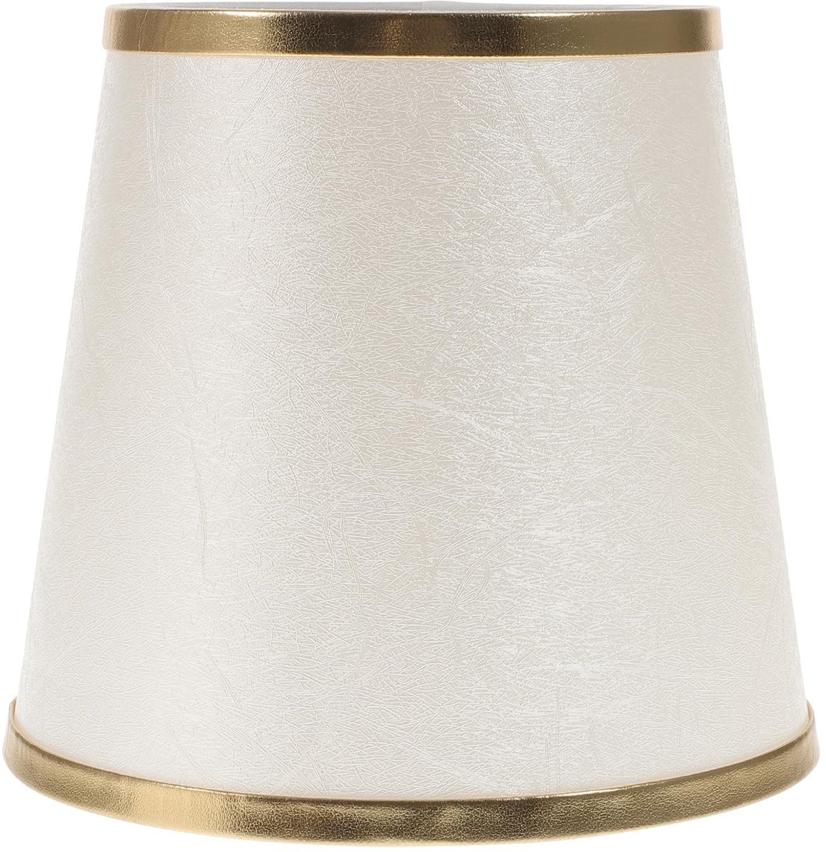 Omgoods - Kleine lampenkap - Vervangende lampenkap - Stijlvol en warm - Roségouden rand - Geschikt voor tafellamp en vloerlamp - 11,5 cm breed
