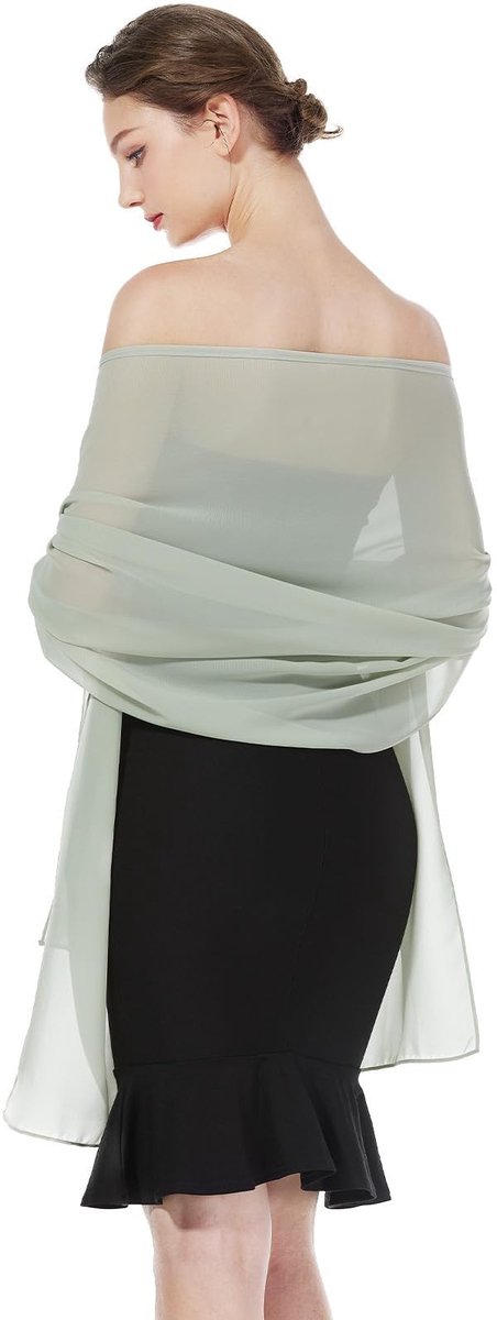 Omgoods - Lichtgewicht Chiffon Sjaal voor Dames als Verpakking