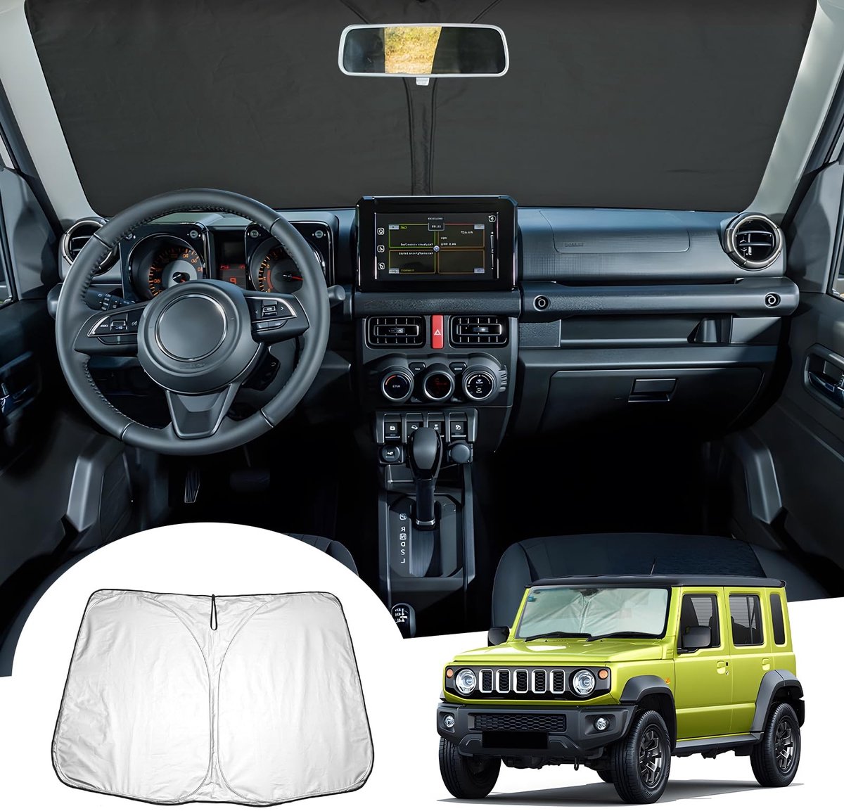 Omgoods - Zonnescherm voor Suzuki Jimny, Bescherming tegen UV en Hitte