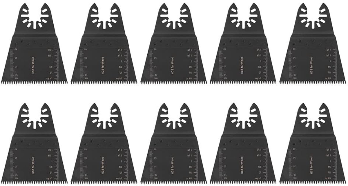 Omgoods- Zaagblad 65 mm - 10 Stuks - Oscillerend - Robuust - Voor Hout/Kunststof - Hoge Compatibiliteit