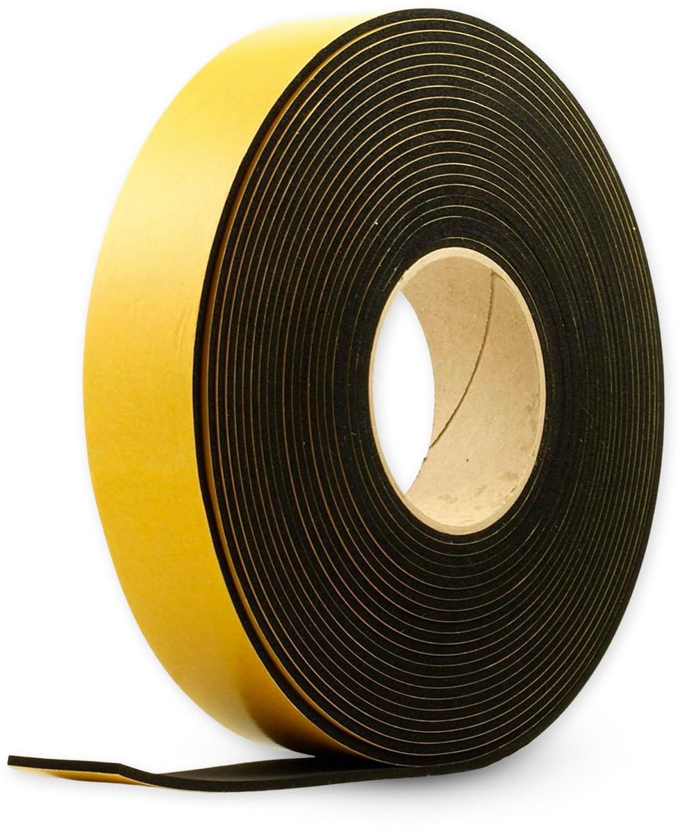 Omgoods - Lijm Rubberband - 15 m x 5 cm - Geluids- en Warmte-isolatie voor Campers