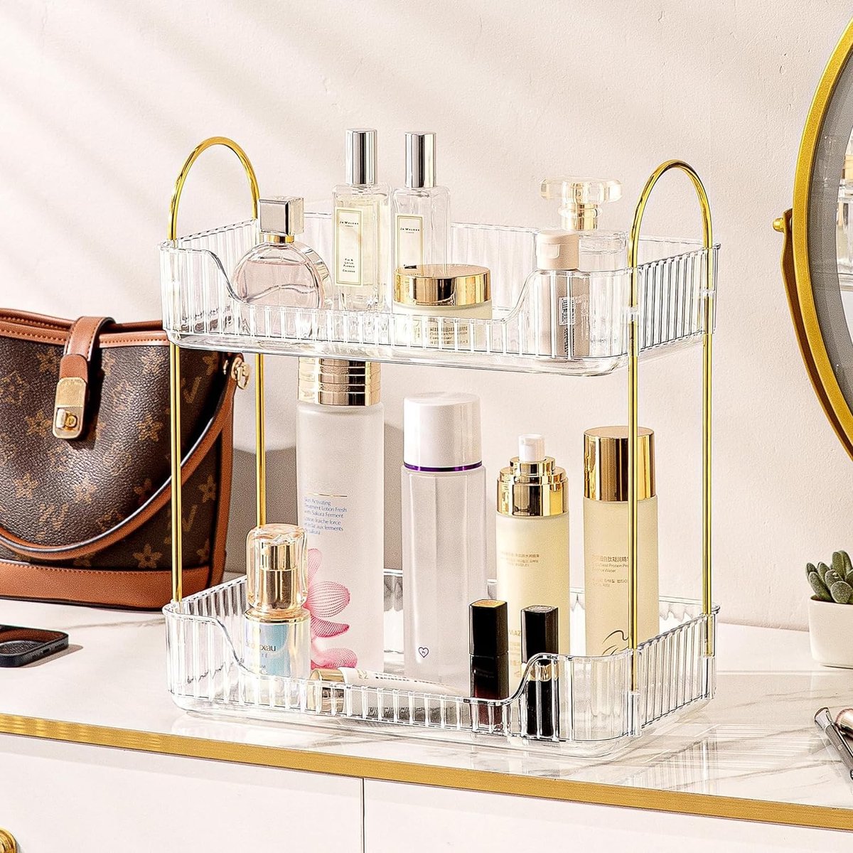 Omgoods - Organiseer je Make-up met deze 2-laagse Acryl Organizer