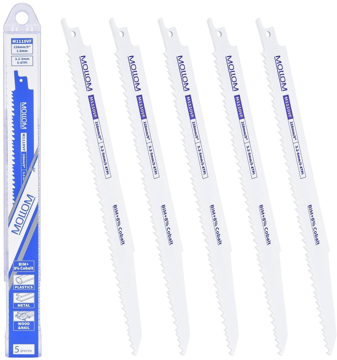 Omgoods - Bi-Metaal Reciproceringszaagbladen 9 inch voor Hout
