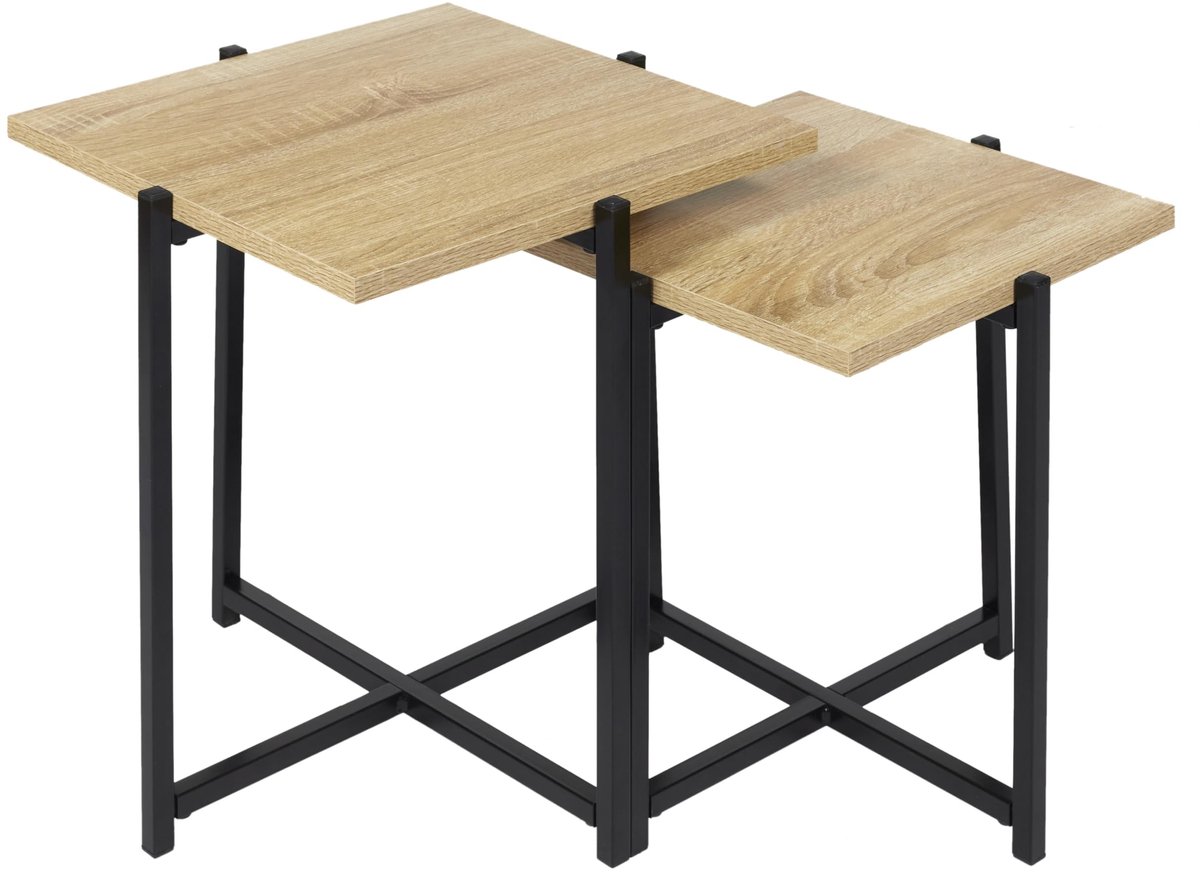Omgoods - Uitschuifbare Tafel voor Diverse Interieurs in Bruin/Zwart
