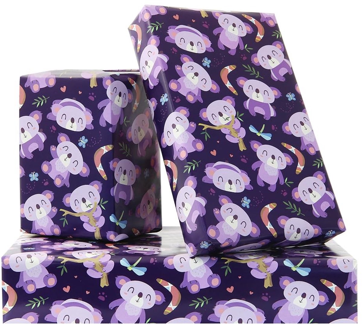 Omgoods - Schattig Koala Verjaardagsinpakpapier voor Kinderen