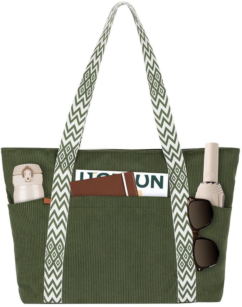 Omgoods - Corduroy Draagtas met Rits voor Laptop tot 15,6 inch