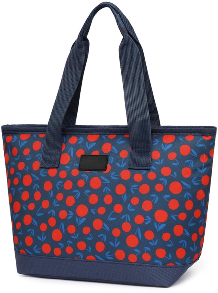 Omgoods - Isolerende Lunchtas voor Volwassenen en Kinderen - Herbruikbare Koeltas (7.5L, Navy Cherry)