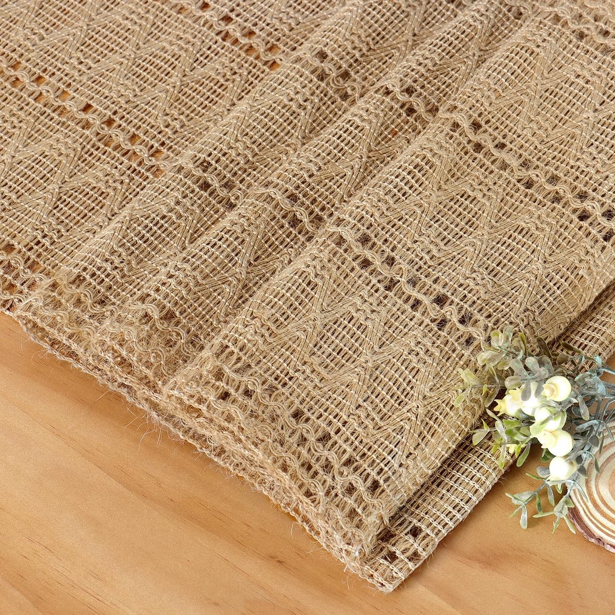Omgoods - Jute Tafelloper Boheems Design 30 x 275 cm
