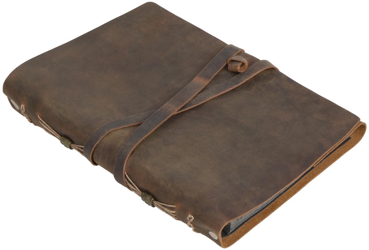 Omgoods - Vintage Bruin Leren Fotoalbum voor Persoonlijke Herinneringen