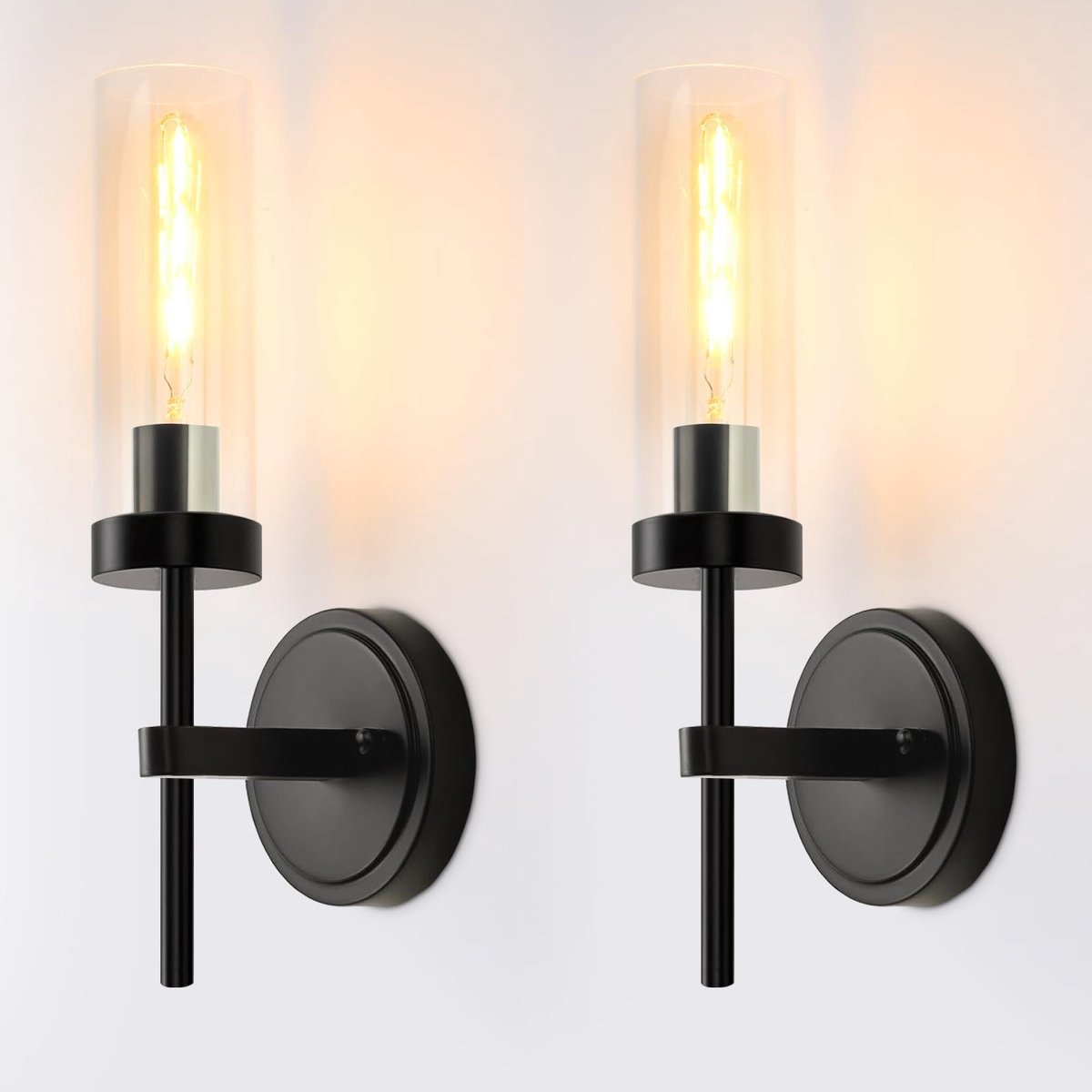 Omgoods - Set van 2 Moderne Wandlampen met E26 Base voor Badkamer en Woonkamer