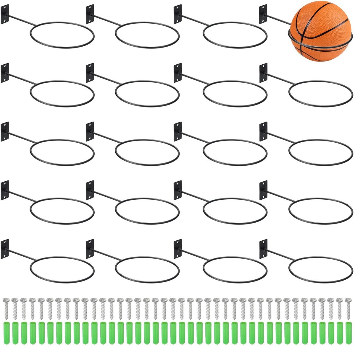 Omgoods - Wandmontage Balhouder voor Basketbal en Voetbal
