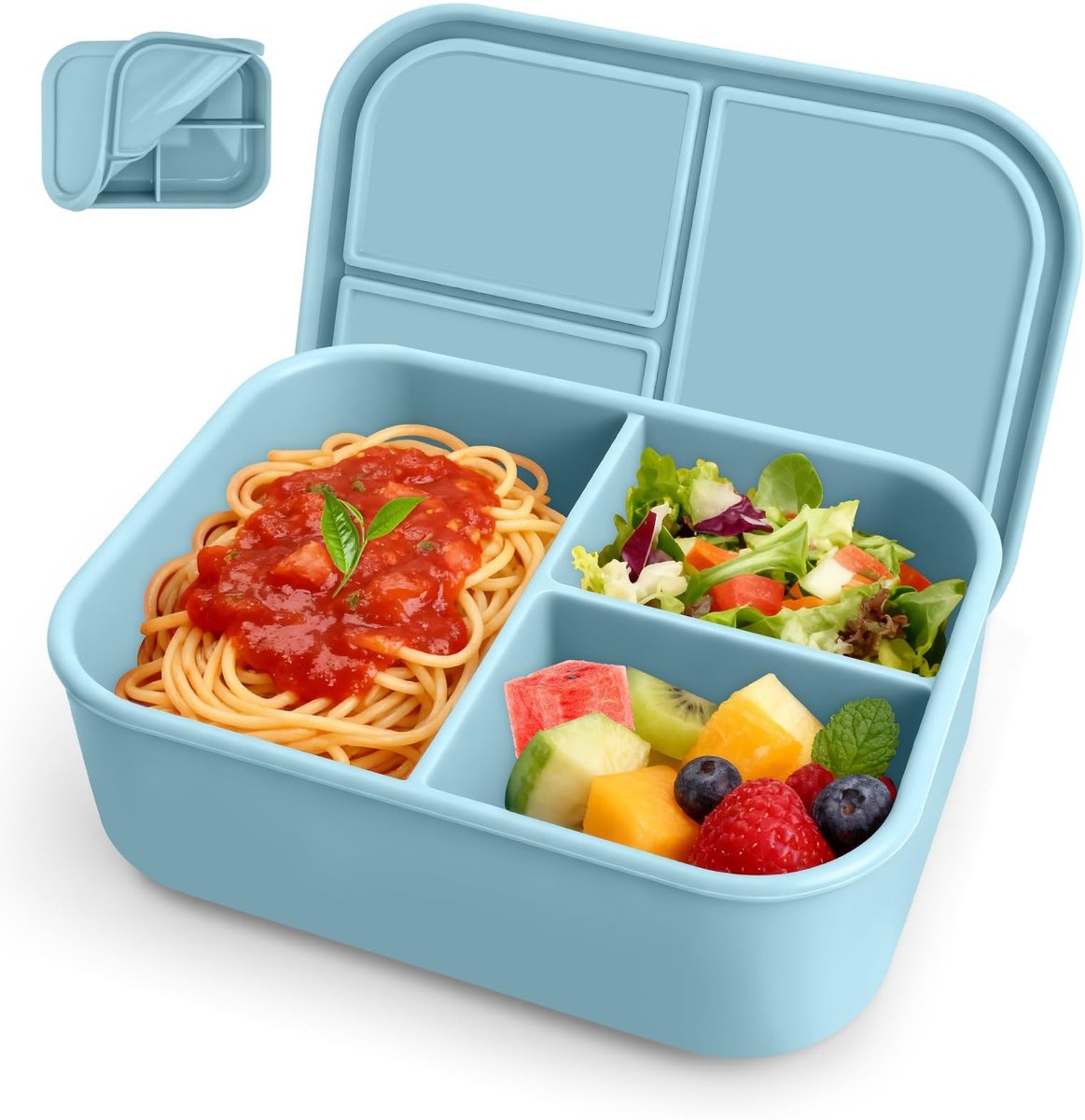 Omgoods - Silicone Bento Lunchbox 1250 ml - Lekvrije Maaltijddoos voor School en Werk