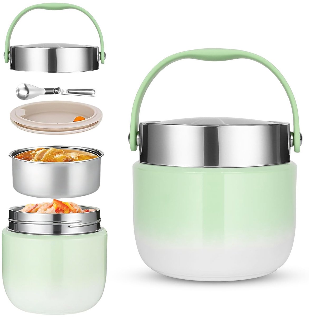 Omgoods - 1200ml Thermos Container voor Voedselopslag