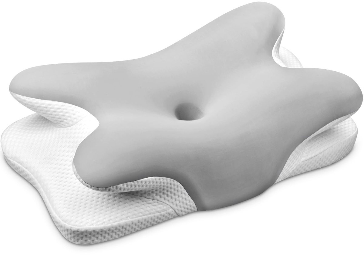 Omgoods - Ergonomisch Geheugenfoam Kussen voor Nekondersteuning en Pijnverlichting