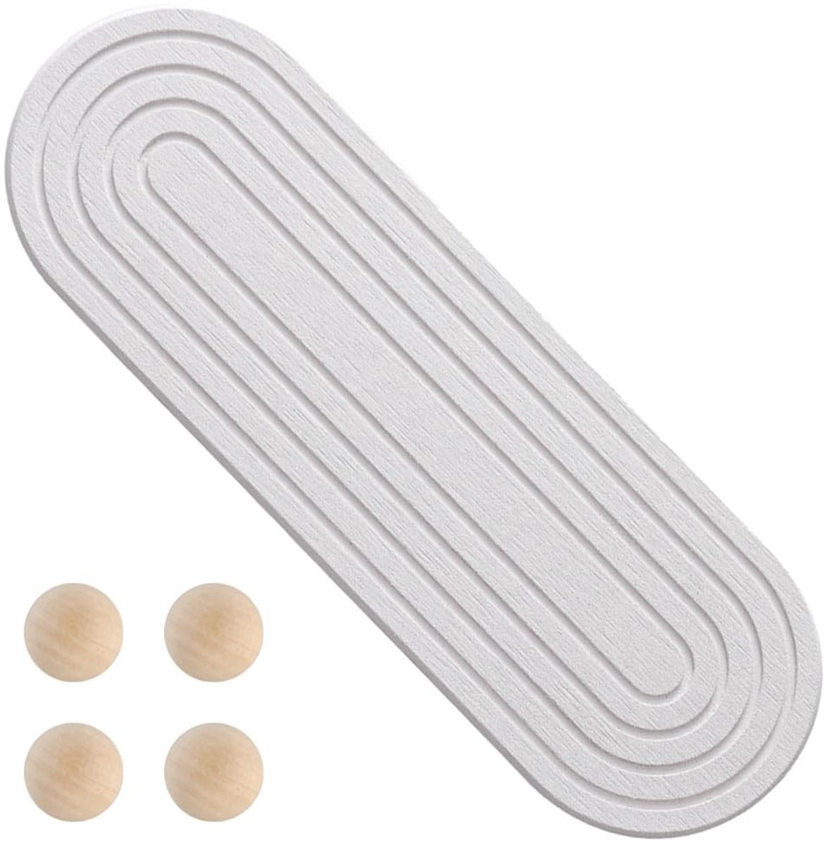 Omgoods- Gootsteen Caddy Sneldrogend - Waterabsorberende Sponshouder - Antislip - Diatomeeënaarde - Houten Voet Pads - Betrouwbaar Materiaal - Afwasrek
