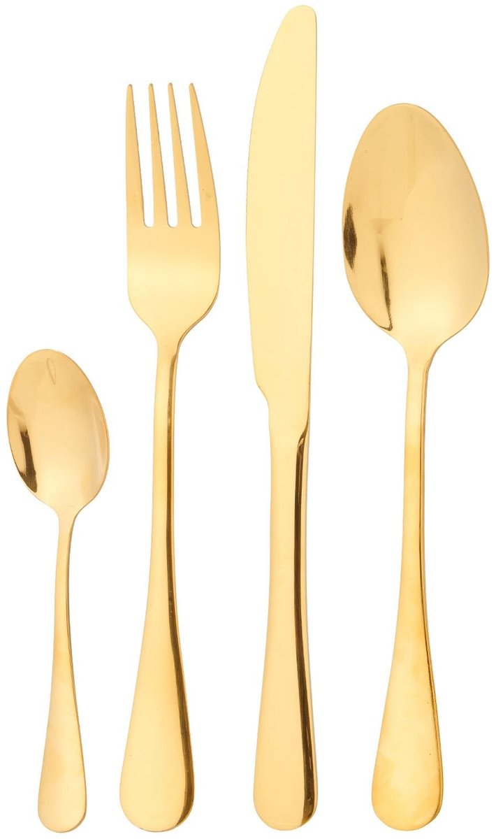 Omgoods - Gold 24-Piece Bestekset voor 6 Personen