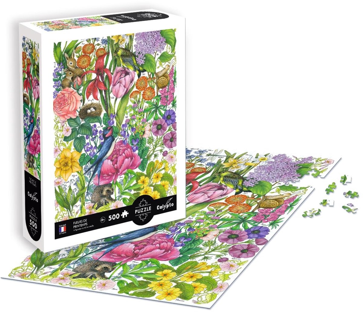 Omgoods - Puzzel van 500 Stukjes met Lente Bloemen