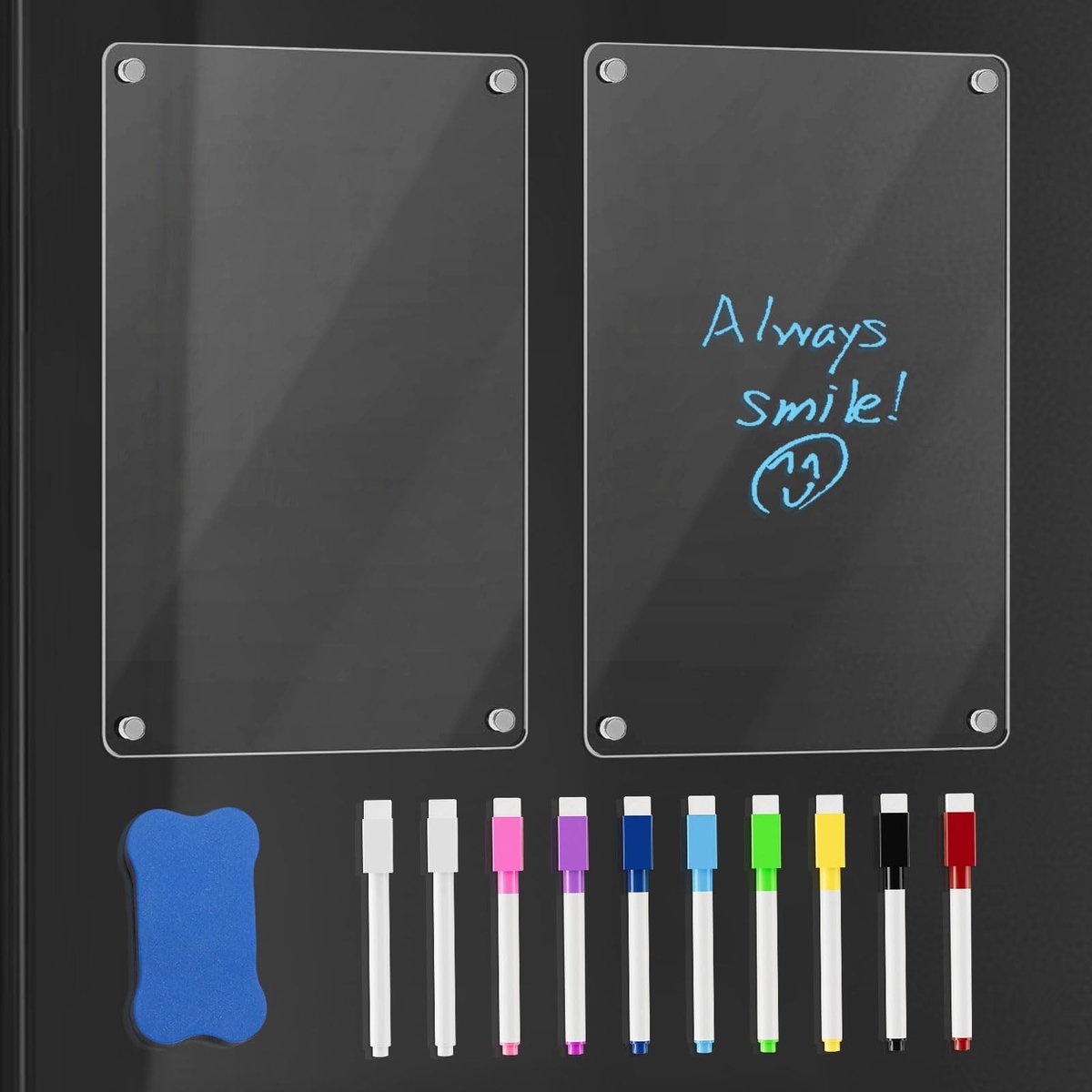 Omgoods - 2 Stuks Magnetische Acryl Maandborden voor de Koelkast