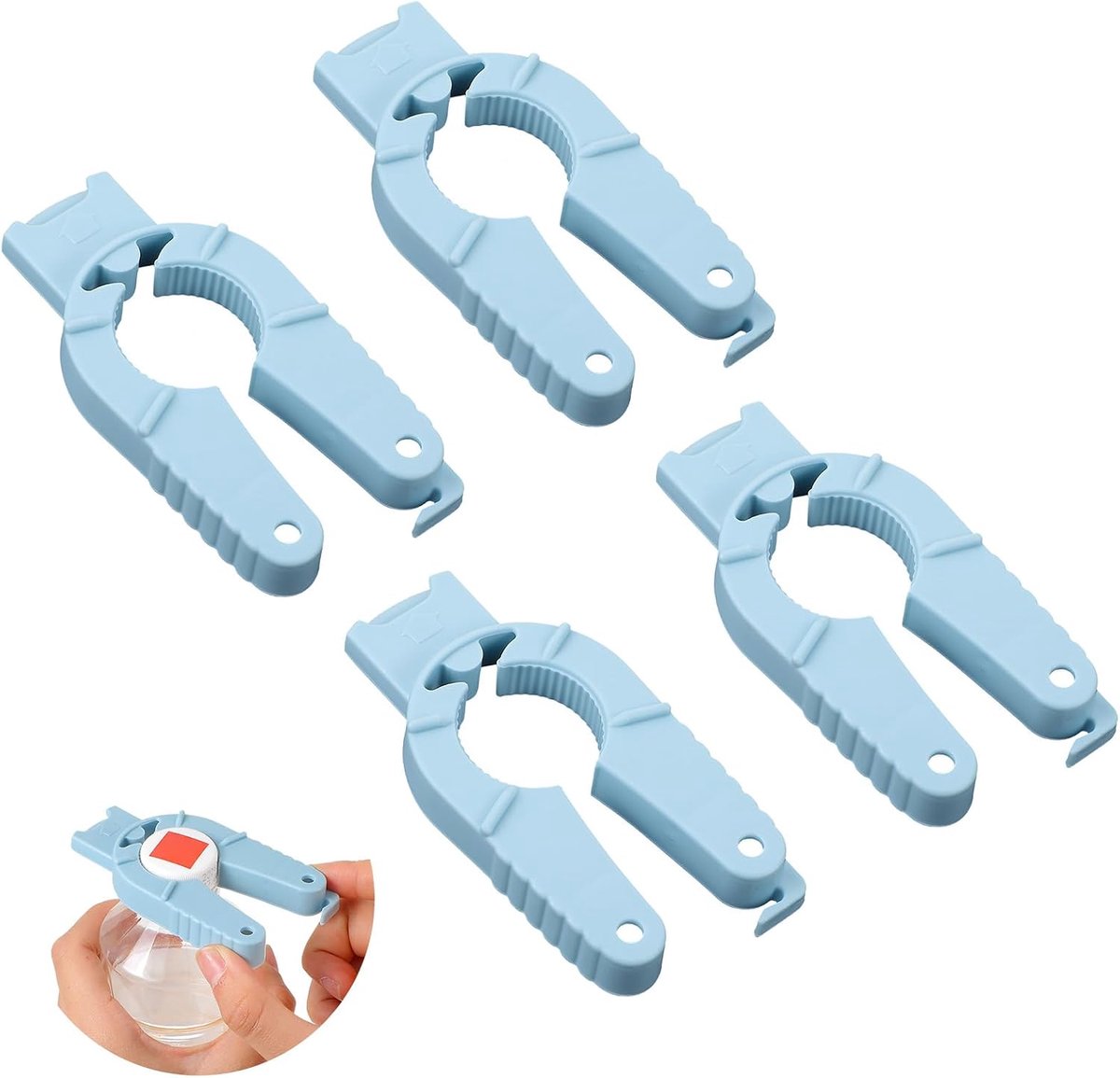Flessenopener 3-in-1 - Multifunctioneel kunststof - Voor ouderen - Eenvoudig in gebruik - SnelShoppen