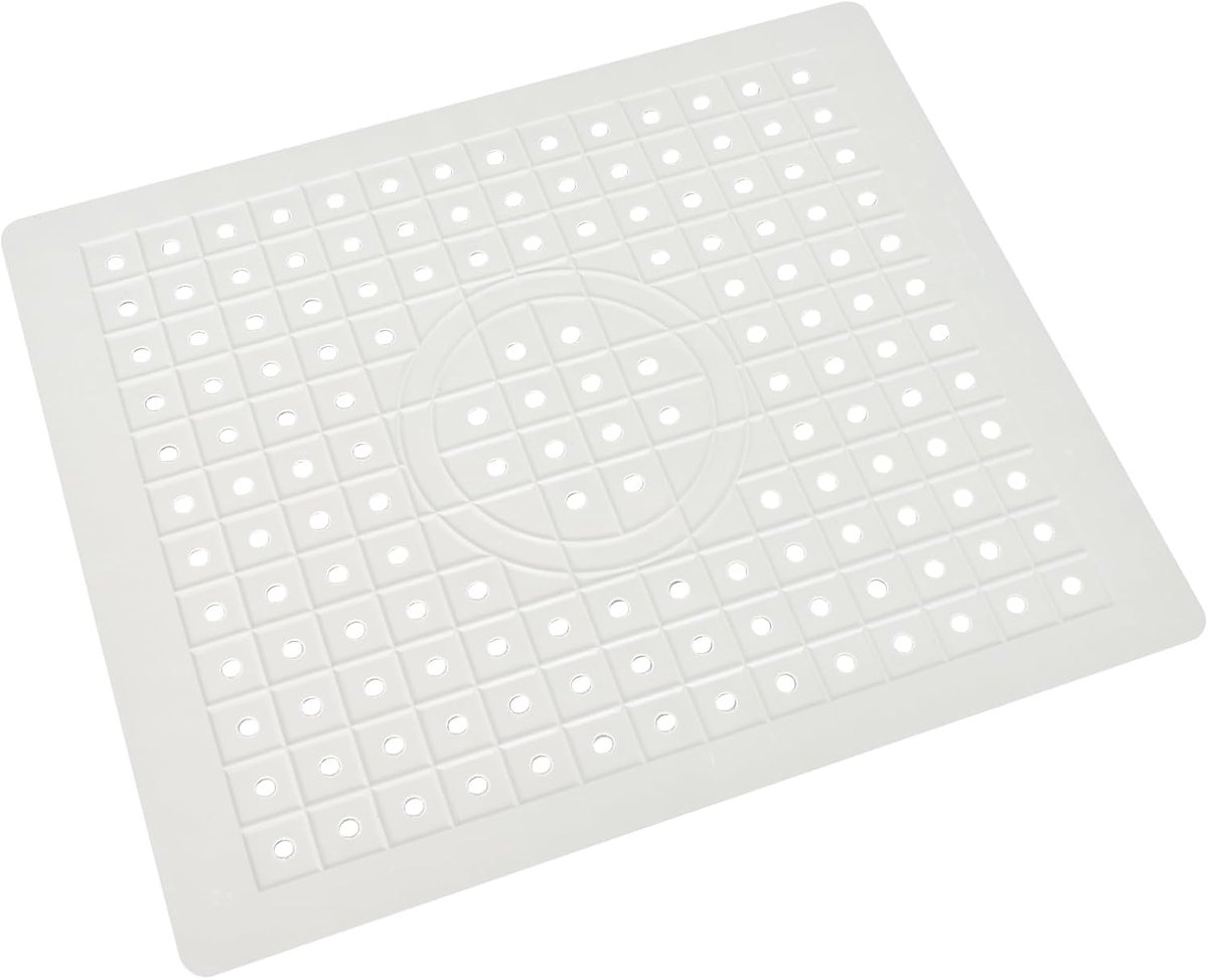 SnelShoppen - 31.5 x 26.2 cm, Beschermmat, Antislip Gootsteenmat met Afvoergaatje, Flexibele Gootsteeninzet, Krasbestendige Gootsteenbescherming, Sili