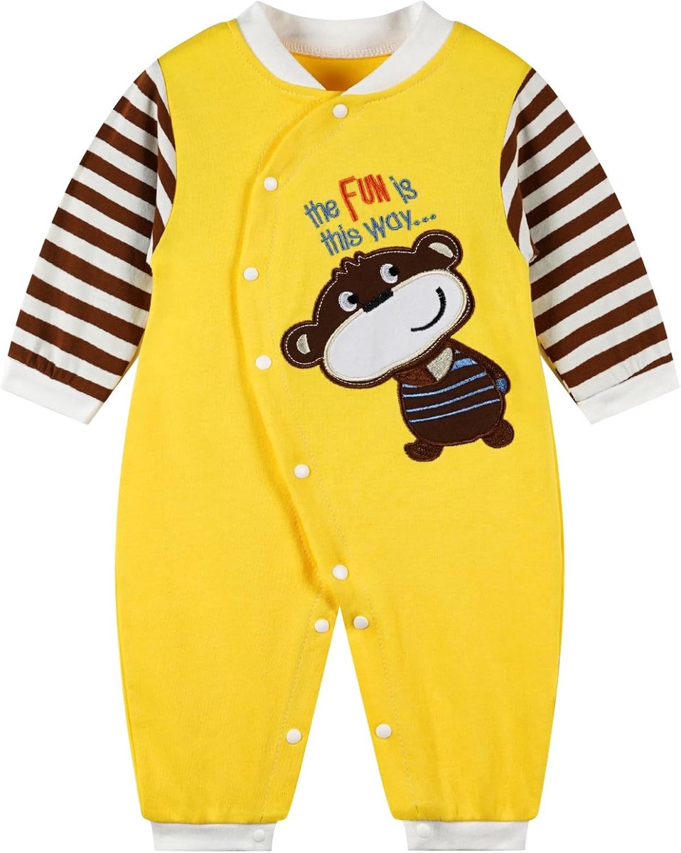 jongens meisjes pyjama katoen overalls zuigeling speelpak baby nachtkleding