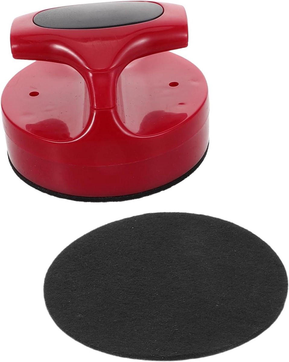 Pluispleisters Airhockey - Vervangende Pads - Airhockey Spelverbetering - Sterke Zelfklevende Steun - 9.3 x 9.3 x 6.5 cm - Rood