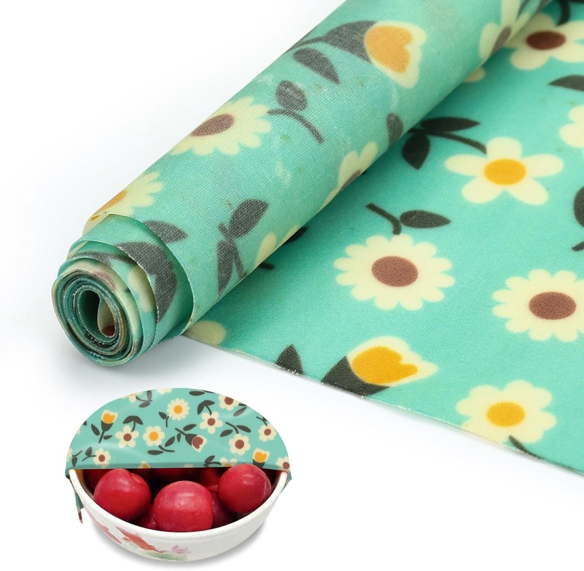 Herbruikbare bijenwas folie rol 100cm x 33cm, ecologische voedselverpakking, grote bijenwas wraps voor brood en komdeksels, ideaal voor duurzaam koken