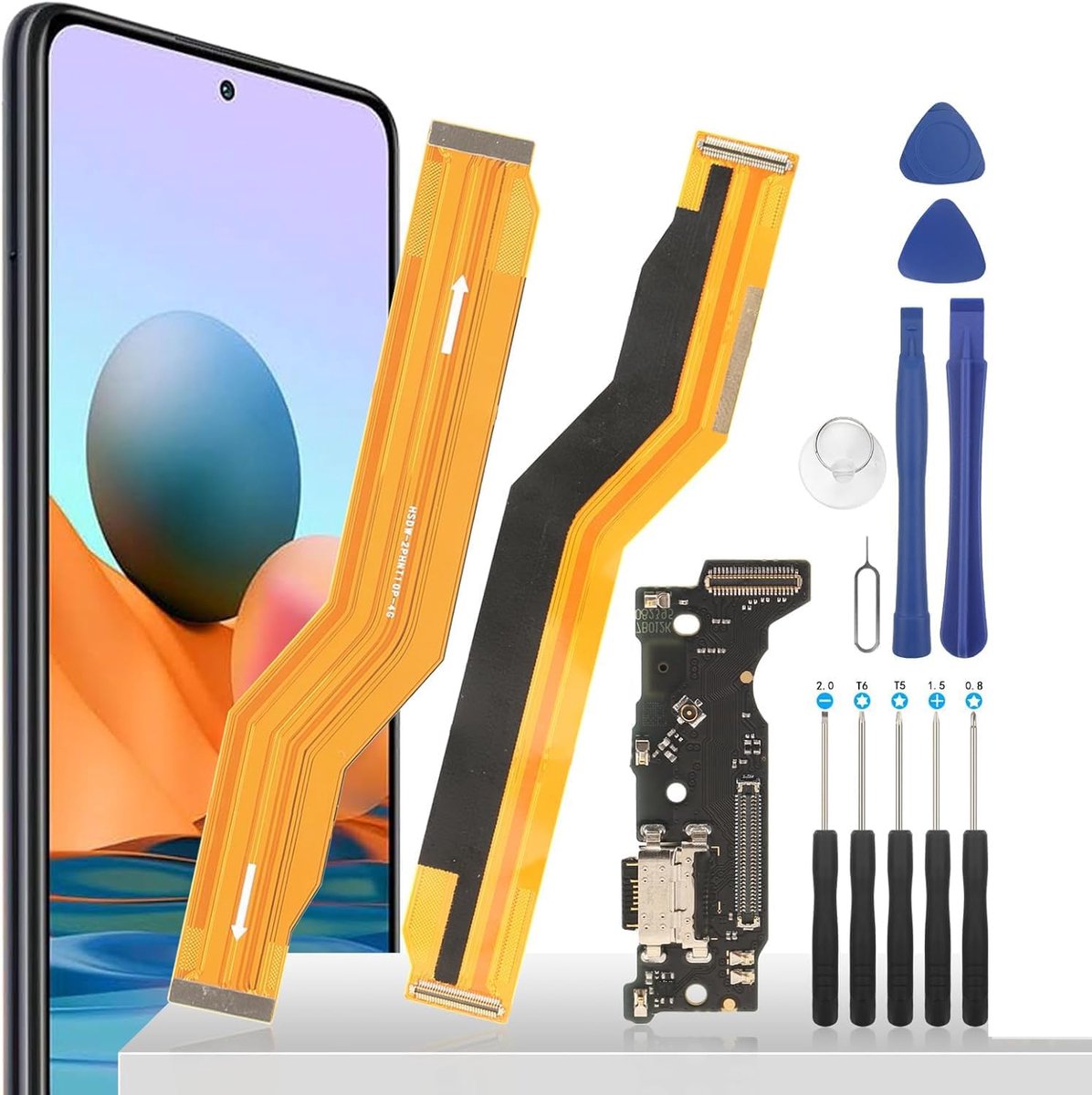 6,67 inch oplaadpoort voor Xiaomi Redmi Note 10 Pro M2101K6G M2101K6R Dock Connector Port Charger Oplaadpoort Microfoon Audio Jack Flex Kabel + Oplaadbus Vervanging Flexibele Kabel +