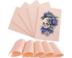 Oefenhuid 3mm, Rayyl 5 Stuks Tattoo Skin Nephuid Tattoo 19cm x 14,2cm Reelskin Tattoo Huid voor Tattoo Supplies