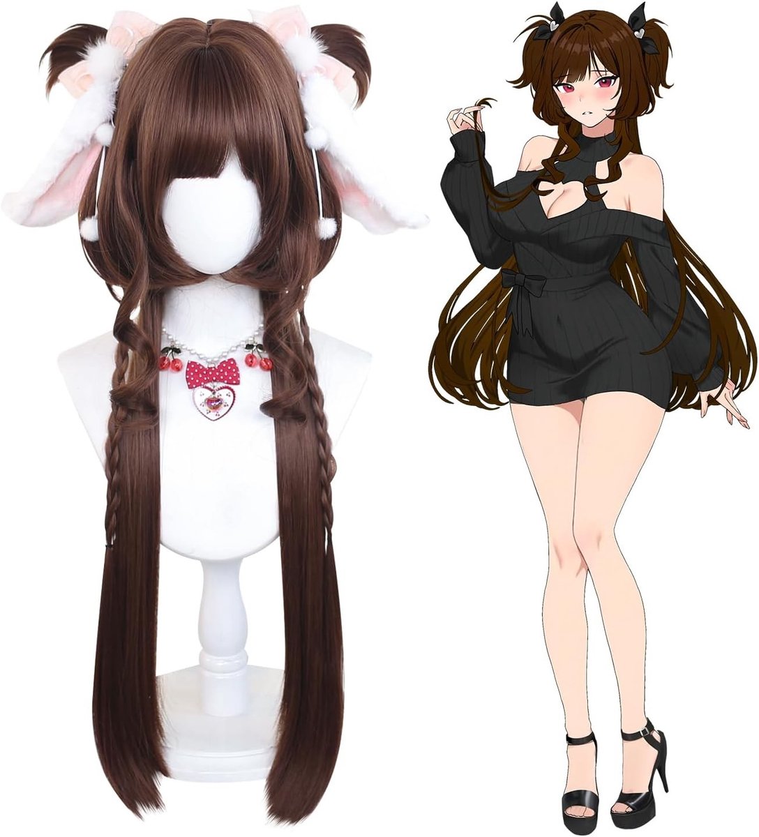 Anime Cosplay Haarstuk voor Dames - Gradient Lolita Perucque voor Halloween en Cosplay Evenementen