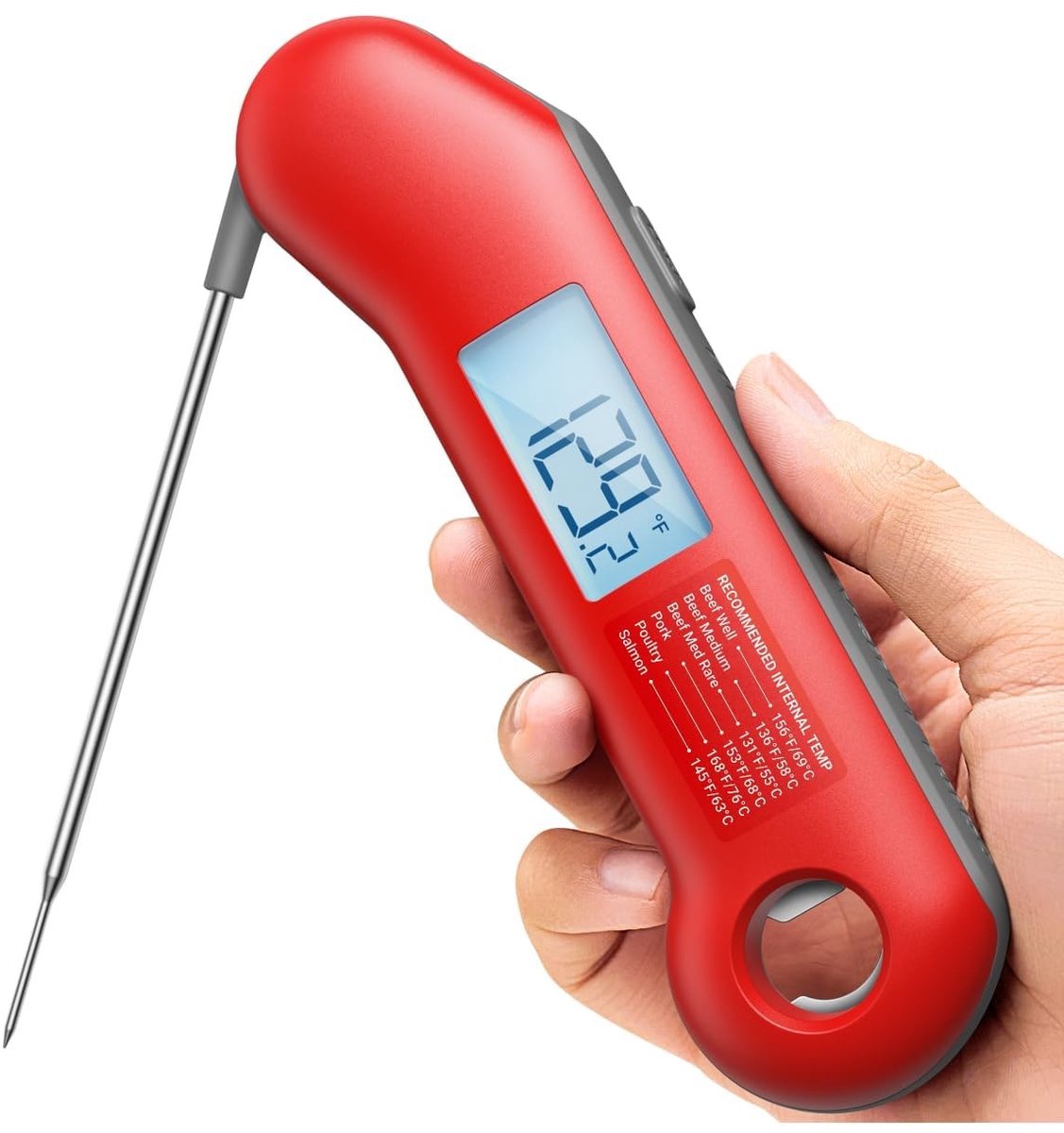 Digitale Grillthermometer - Snelle Meting 0,5 Seconde - IP67 Waterdicht - Magnetische Bevestiging - Voor BBQ en Keuken