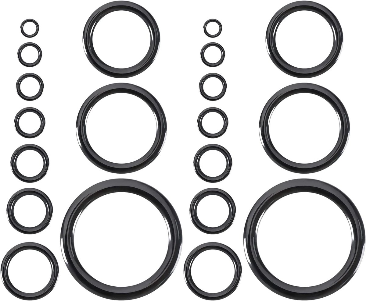 Vissport gidsringen set 40 stuks - 10 maten 4.8mm-30mm - keramisch - verbeterde werpafstand en gevoeligheid - SnelShoppen