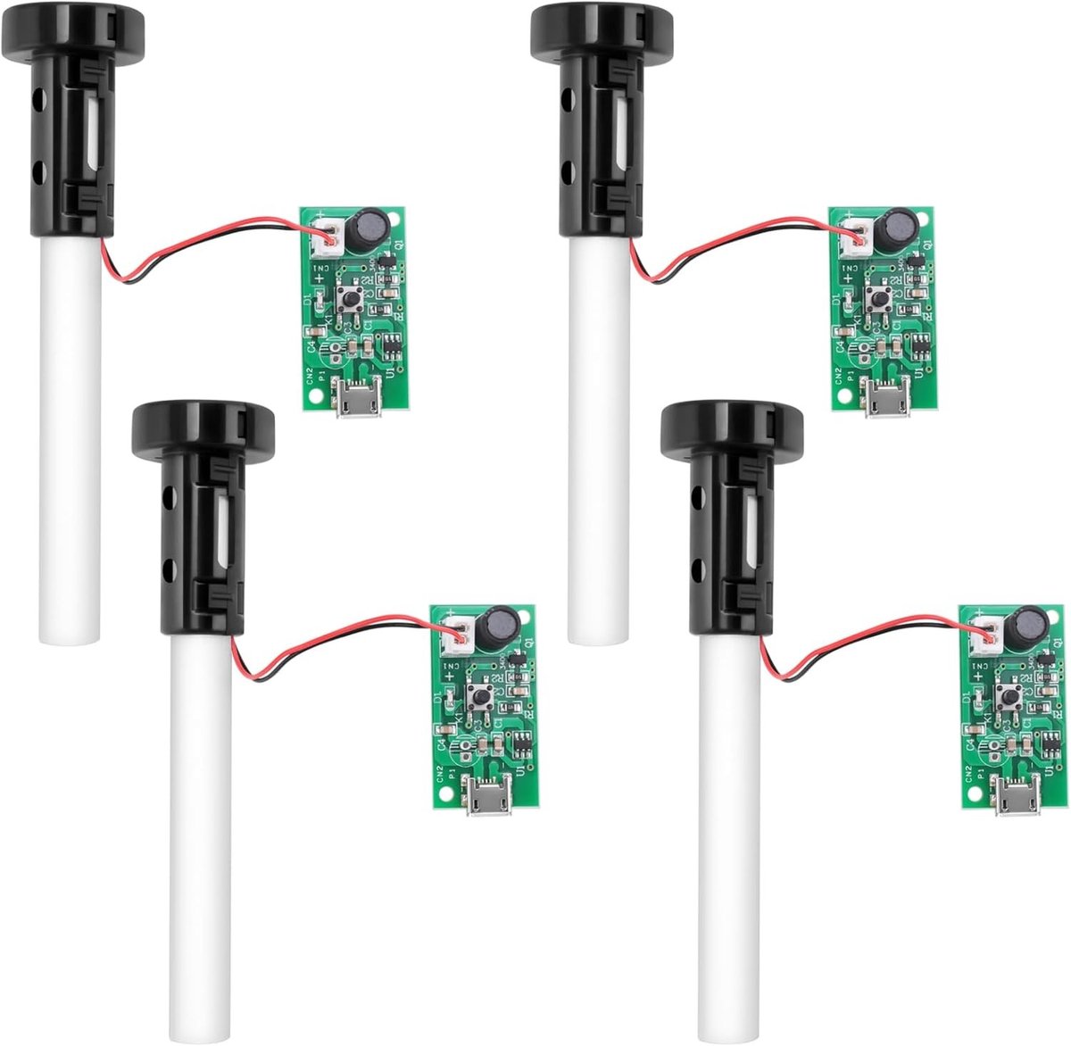 Set van 4 stuks 20mm nevelmaker accessoires voor luchtbevochtiger met rubberen afdichting en atomizer onderdelen